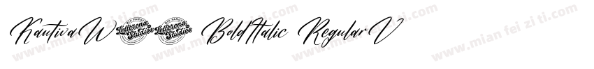 KautivaW15 BoldItalic RegularVersio字体转换